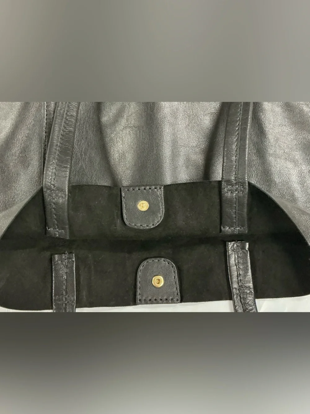 PARKER CLAY Black Leather Tate Gallery Tote  - Minimal Carryall PR10-37